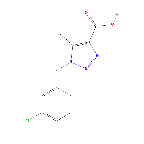1-[(3-chlorophenyl)methyl]-5-methyltriazole-4-carboxylic acid (CAS: 1111881-66-3) - Related Chemical Product