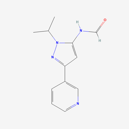 N-(2-propan-2-yl-5-pyridin-3-ylpyrazol-3-yl)formamide (CAS: 1462952-07-3) - Related Chemical Product