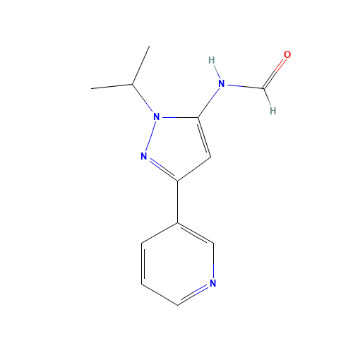 N-(2-propan-2-yl-5-pyridin-3-ylpyrazol-3-yl)formamide (CAS: 1462952-07-3) - Related Chemical Product