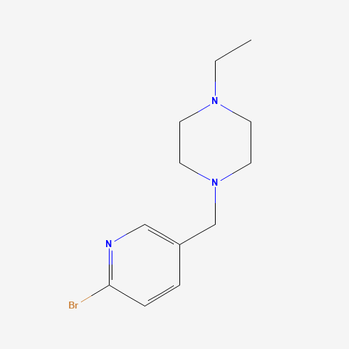 1-[(6-bromopyridin-3-yl)methyl]-4-ethylpiperazine (CAS: 1231930-25-8) - Chemical Structure and Molecular Formula 