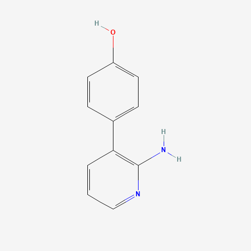 4-(2-aminopyridin-3-yl)phenol (CAS: 1258632-72-2) - Chemical Structure and Molecular Formula 