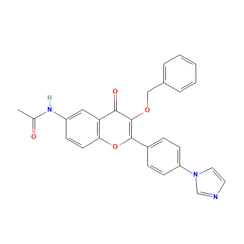 N-[2-(4-imidazol-1-ylphenyl)-4-oxo-3-phenylmethoxychromen-6-yl]acetamide (CAS: 1187016-35-8) - Related Chemical Product