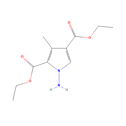 diethyl 1-amino-3-methylpyrrole-2,4-dicarboxylate (CAS: 427878-69-1) - Chemical Structure and Molecular Formula 