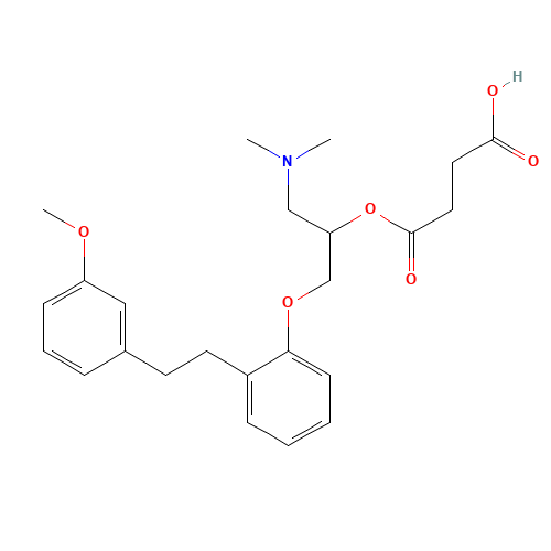 4-[1-(dimethylamino)-3-[2-[2-(3-methoxyphenyl)ethyl]phenoxy]propan-2-yl]oxy-4-oxobutanoic acid (CAS: 125926-17-2) - Related Chemical Product