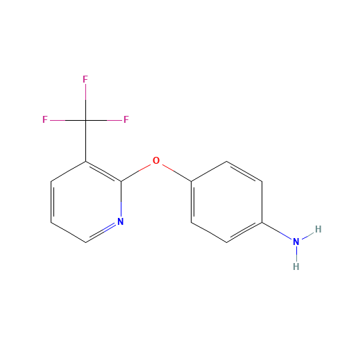 4-[3-(trifluoromethyl)pyridin-2-yl]oxyaniline (CAS: 1086378-47-3) - Chemical Structure and Molecular Formula 