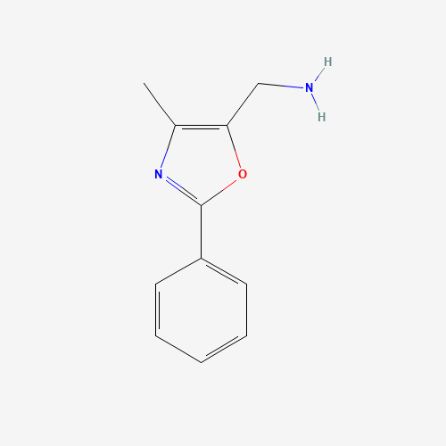 (4-methyl-2-phenyl-1,3-oxazol-5-yl)methanamine (CAS: 165735-97-7) - Chemical Structure and Molecular Formula 