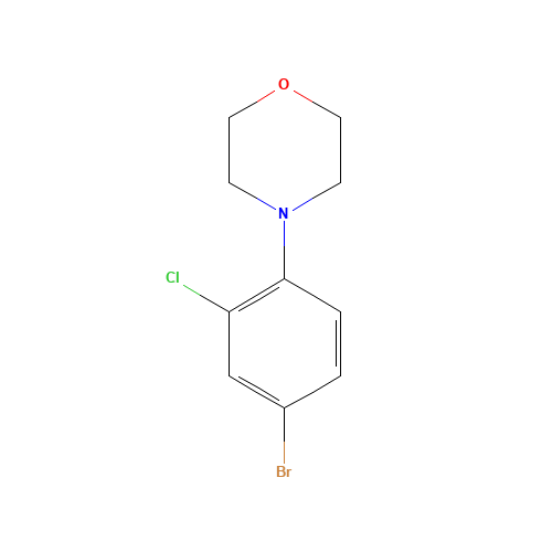 4-(4-bromo-2-chlorophenyl)morpholine (CAS: 1272756-07-6) - Chemical Structure and Molecular Formula 