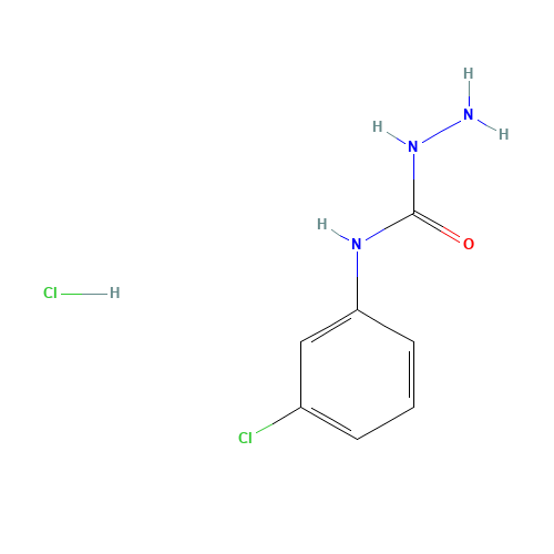 1-amino-3-(3-chlorophenyl)urea;hydrochloride (CAS: 206559-50-4) - Chemical Structure and Molecular Formula 