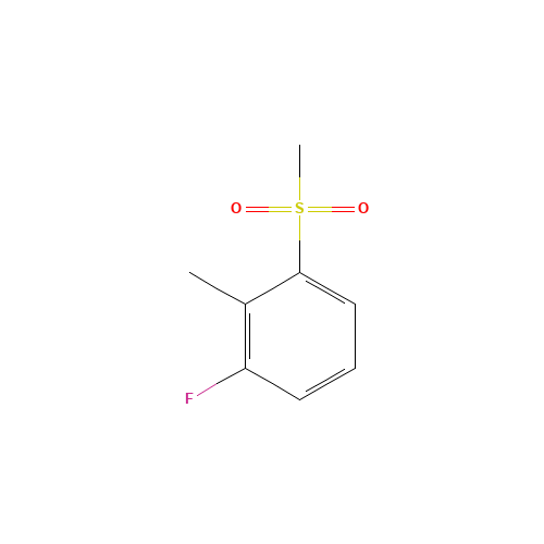 1-fluoro-2-methyl-3-methylsulfonylbenzene (CAS: 828270-59-3) - Chemical Structure and Molecular Formula 