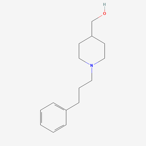 [1-(3-phenylpropyl)piperidin-4-yl]methanol (CAS: 138030-60-1) - Chemical Structure and Molecular Formula 