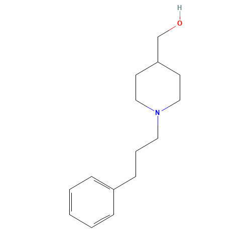 [1-(3-phenylpropyl)piperidin-4-yl]methanol (CAS: 138030-60-1) - Chemical Structure and Molecular Formula 