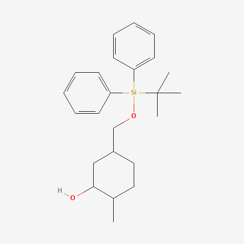 5-[[tert-butyl(diphenyl)silyl]oxymethyl]-2-methylcyclohexan-1-ol (CAS: 1621225-70-4) - Chemical Structure and Molecular Formula 