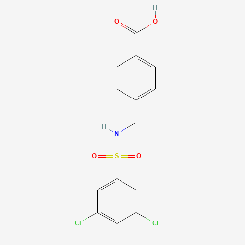 4-[[(3,5-dichlorophenyl)sulfonylamino]methyl]benzoic acid (CAS: 225528-38-1) - Chemical Structure and Molecular Formula 