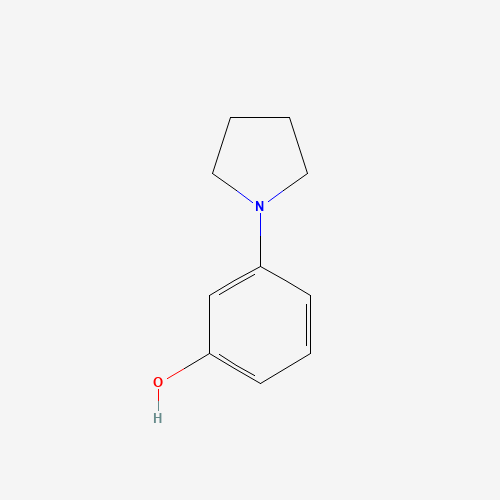3-pyrrolidin-1-ylphenol (CAS: 25912-16-7) - Chemical Structure and Molecular Formula 