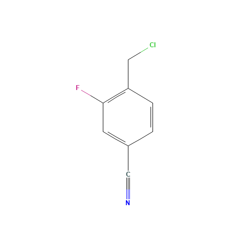 4-(chloromethyl)-3-fluorobenzonitrile (CAS: 345903-03-9) - Chemical Structure and Molecular Formula 
