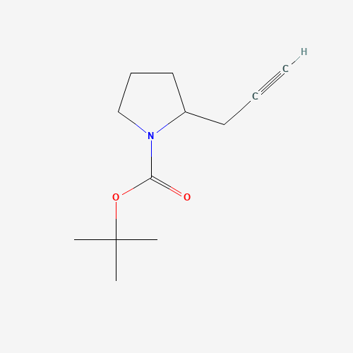 tert-butyl 2-prop-2-ynylpyrrolidine-1-carboxylate (CAS: 1194059-30-7) - Chemical Structure and Molecular Formula 