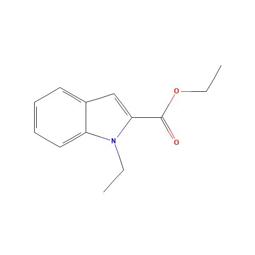 ethyl 1-ethylindole-2-carboxylate (CAS: 40913-41-5) - Chemical Structure and Molecular Formula 