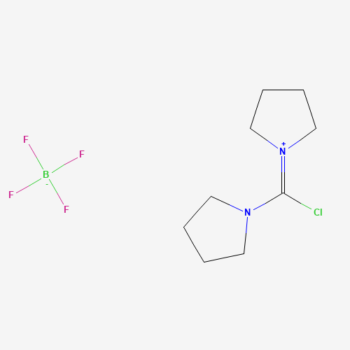1-[chloro(pyrrolidin-1-ium-1-ylidene)methyl]pyrrolidine;tetrafluoroborate (CAS: 115007-14-2) - Chemical Structure and Molecular Formula 