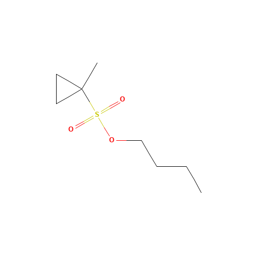 butyl 1-methylcyclopropane-1-sulfonate (CAS: 923032-53-5) - Chemical Structure and Molecular Formula 