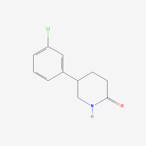 5-(3-chlorophenyl)piperidin-2-one (CAS: 87922-76-7) - Chemical Structure and Molecular Formula 