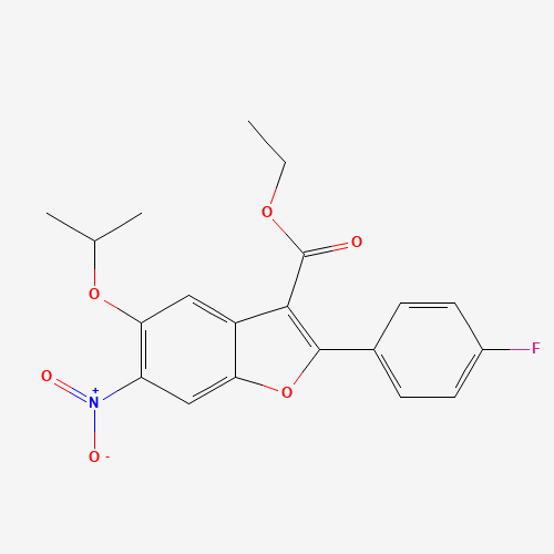 ethyl 2-(4-fluorophenyl)-6-nitro-5-propan-2-yloxy-1-benzofuran-3-carboxylate (CAS: 691857-07-5) - Related Chemical Product