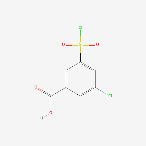 3-chloro-5-chlorosulfonylbenzoic acid (CAS: 53553-11-0) - Chemical Structure and Molecular Formula 