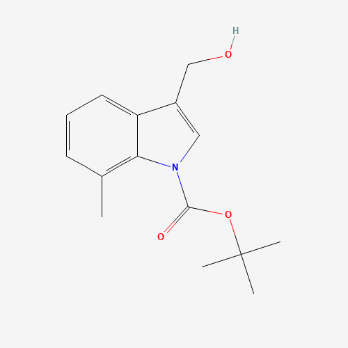 tert-butyl 3-(hydroxymethyl)-7-methylindole-1-carboxylate (CAS: 914349-10-3) - Chemical Structure and Molecular Formula 
