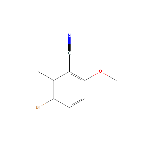 3-bromo-6-methoxy-2-methylbenzonitrile (CAS: 1374574-57-8) - Chemical Structure and Molecular Formula 