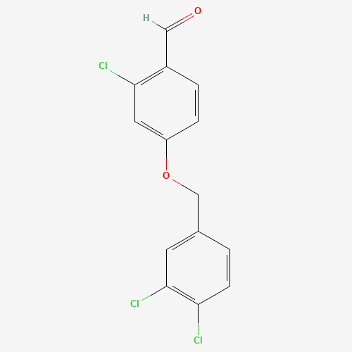 2-chloro-4-[(3,4-dichlorophenyl)methoxy]benzaldehyde (CAS: 1202577-48-7) - Chemical Structure and Molecular Formula 