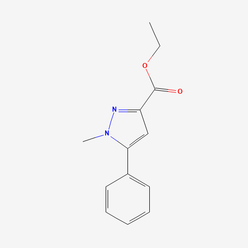 ethyl 1-methyl-5-phenylpyrazole-3-carboxylate (CAS: 10199-51-6) - Chemical Structure and Molecular Formula 