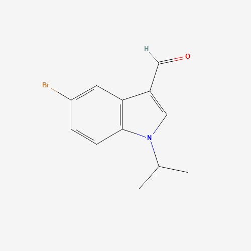 5-bromo-1-propan-2-ylindole-3-carbaldehyde (CAS: 593235-95-1) - Chemical Structure and Molecular Formula 