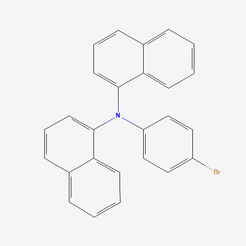 N-(4-bromophenyl)-N-naphthalen-1-ylnaphthalen-1-amine (CAS: 690658-64-1) - Chemical Structure and Molecular Formula 