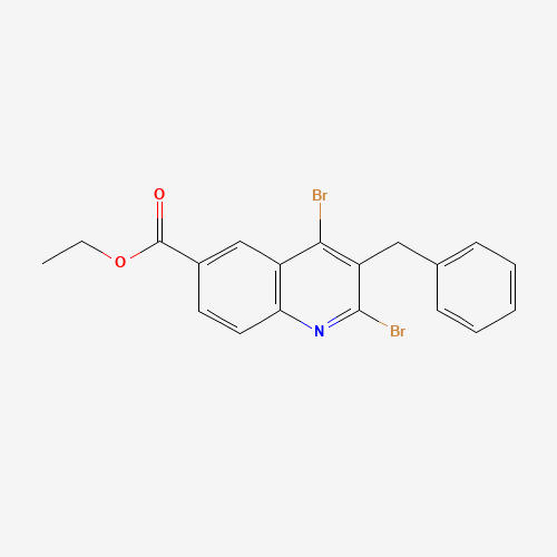 ethyl 3-benzyl-2,4-dibromoquinoline-6-carboxylate (CAS: 1599529-20-0) - Chemical Structure and Molecular Formula 