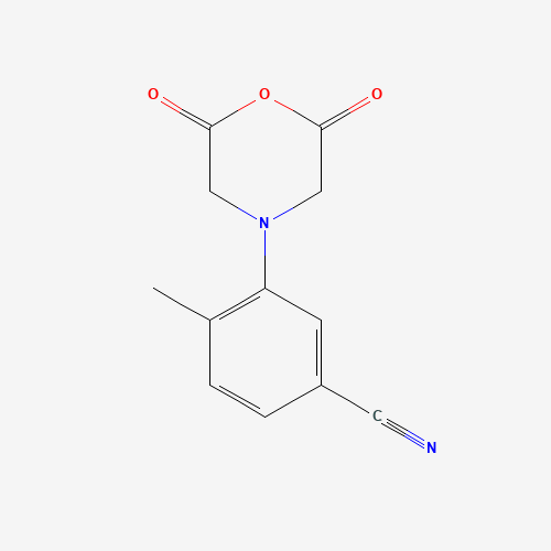 3-(2,6-dioxomorpholin-4-yl)-4-methylbenzonitrile (CAS: 1287795-24-7) - Chemical Structure and Molecular Formula 