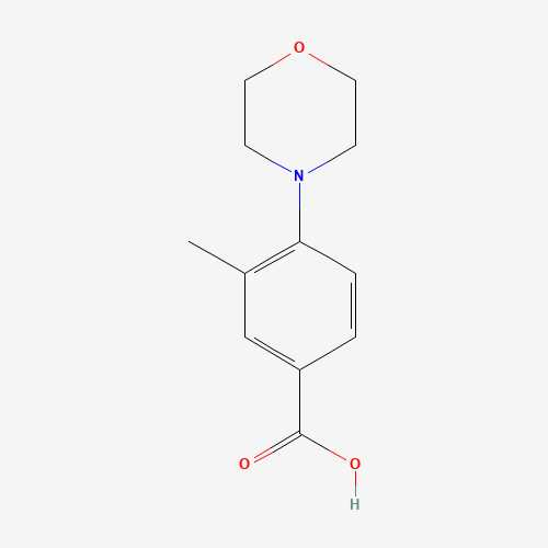 3-methyl-4-morpholin-4-ylbenzoic acid (CAS: 197445-65-1) - Chemical Structure and Molecular Formula 