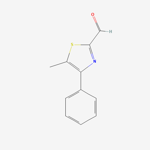 5-methyl-4-phenyl-1,3-thiazole-2-carbaldehyde (CAS: 159670-56-1) - Chemical Structure and Molecular Formula 