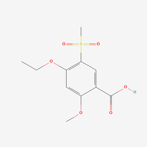 4-ethoxy-2-methoxy-5-methylsulfonylbenzoic acid (CAS: 213598-25-5) - Chemical Structure and Molecular Formula 