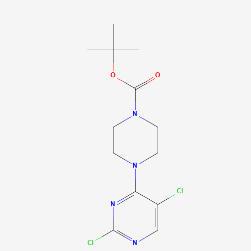 tert-butyl 4-(2,5-dichloropyrimidin-4-yl)piperazine-1-carboxylate (CAS: 1538605-50-3) - Chemical Structure and Molecular Formula 