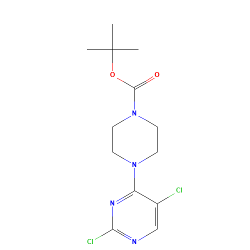 tert-butyl 4-(2,5-dichloropyrimidin-4-yl)piperazine-1-carboxylate (CAS: 1538605-50-3) - Chemical Structure and Molecular Formula 