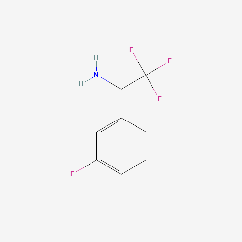 2,2,2-trifluoro-1-(3-fluorophenyl)ethanamine (CAS: 886368-11-2) - Chemical Structure and Molecular Formula 