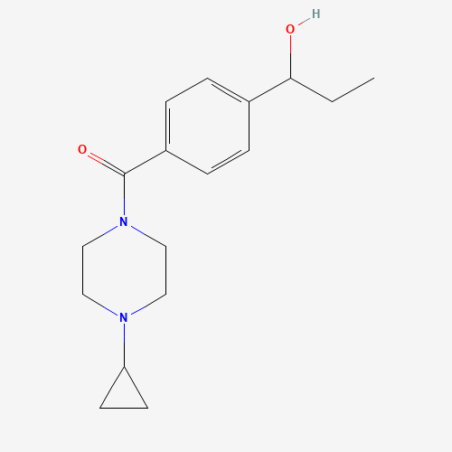 (4-cyclopropylpiperazin-1-yl)-[4-(1-hydroxypropyl)phenyl]methanone (CAS: 1000405-16-2) - Related Chemical Product