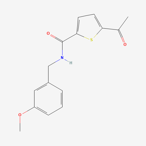 5-acetyl-N-[(3-methoxyphenyl)methyl]thiophene-2-carboxamide (CAS: 862698-89-3) - Chemical Structure and Molecular Formula 