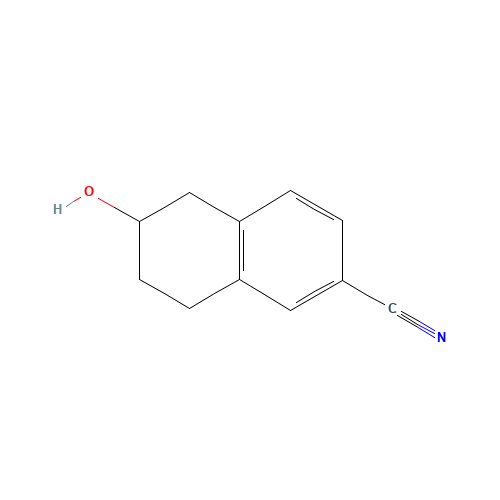 6-hydroxy-5,6,7,8-tetrahydronaphthalene-2-carbonitrile (CAS: 1315479-92-5) - Chemical Structure and Molecular Formula 