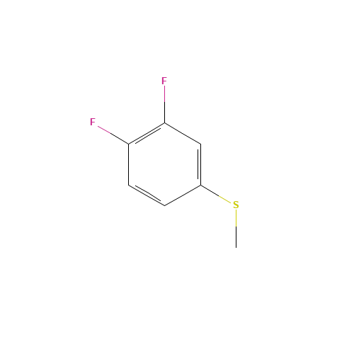 1,2-difluoro-4-methylsulfanylbenzene (CAS: 130922-41-7) - Chemical Structure and Molecular Formula 