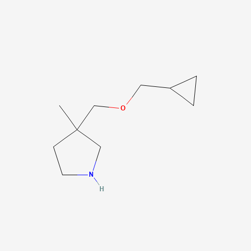 3-(cyclopropylmethoxymethyl)-3-methylpyrrolidine (CAS: 1610521-42-0) - Chemical Structure and Molecular Formula 