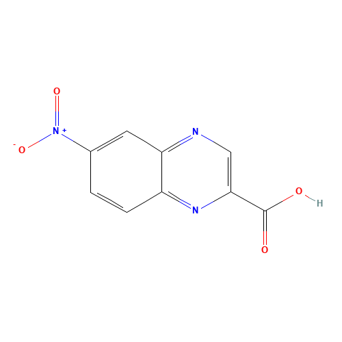 6-nitroquinoxaline-2-carboxylic acid (CAS: 4244-37-5) - Chemical Structure and Molecular Formula 