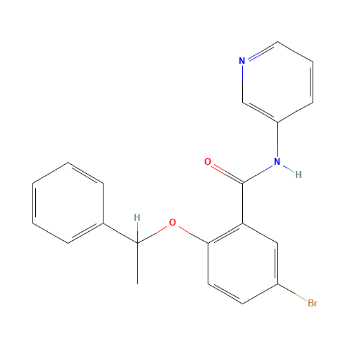 5-bromo-2-(1-phenylethoxy)-N-pyridin-3-ylbenzamide (CAS: 1285528-03-1) - Related Chemical Product