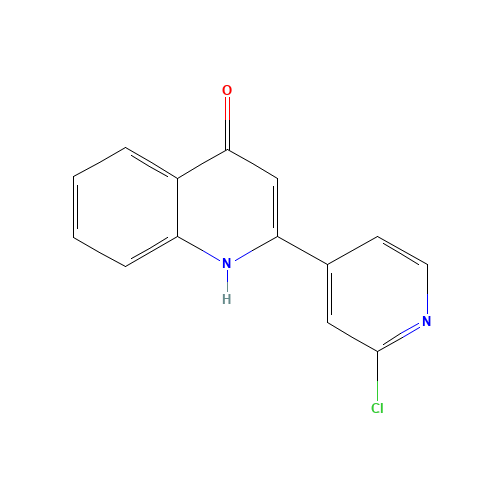 2-(2-chloropyridin-4-yl)-1H-quinolin-4-one (CAS: 861418-29-3) - Chemical Structure and Molecular Formula 