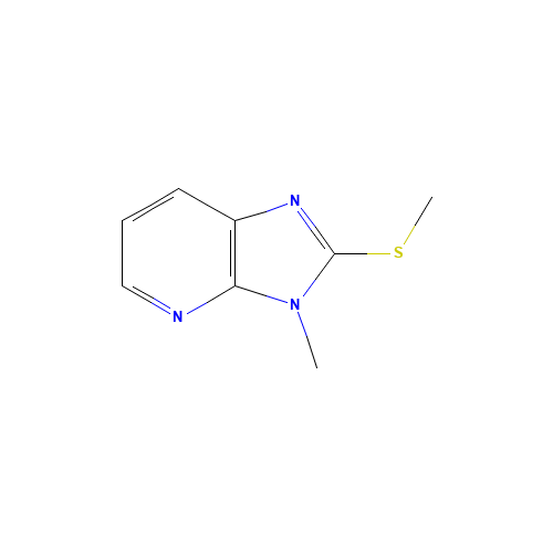 3-methyl-2-methylsulfanylimidazo[4,5-b]pyridine (CAS: 32282-11-4) - Chemical Structure and Molecular Formula 
