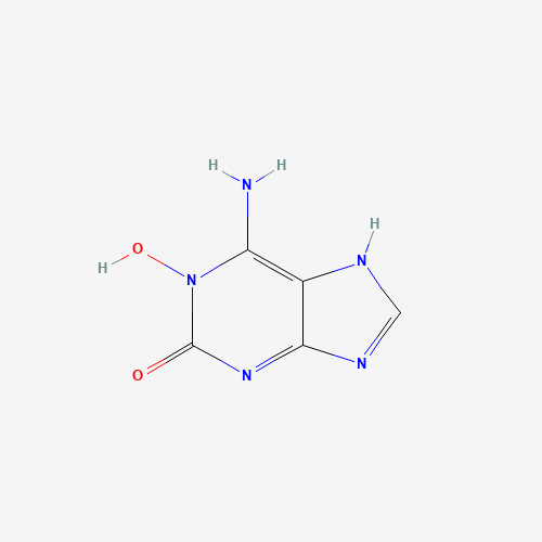 6-amino-1-hydroxy-7H-purin-2-one (CAS: 51463-89-9) - Chemical Structure and Molecular Formula 